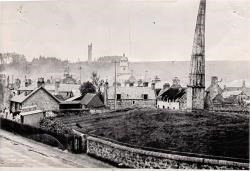 A photograph of Dingwall Viking mound in the early 20th century (Courtesy of Dingwall History Society)