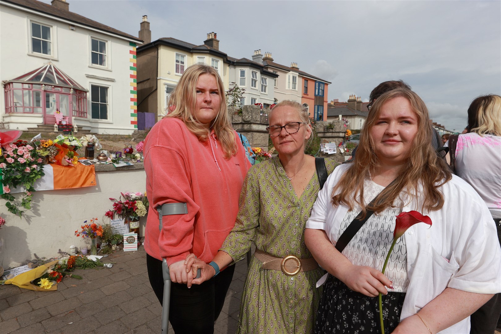 Ruth O’Shea, centre, with daughters Emily, right, and Daisy (Liam McBurney/PA)