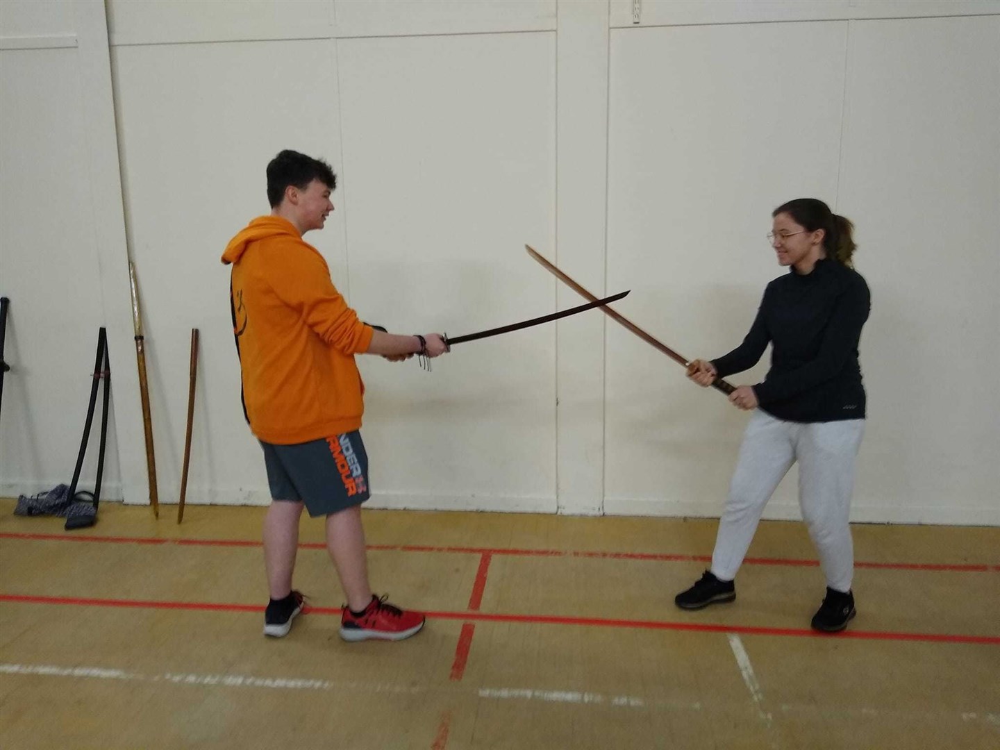 Participants on the one-day historical fencing course which was held on Dingwall. Photo: Ali Cameron