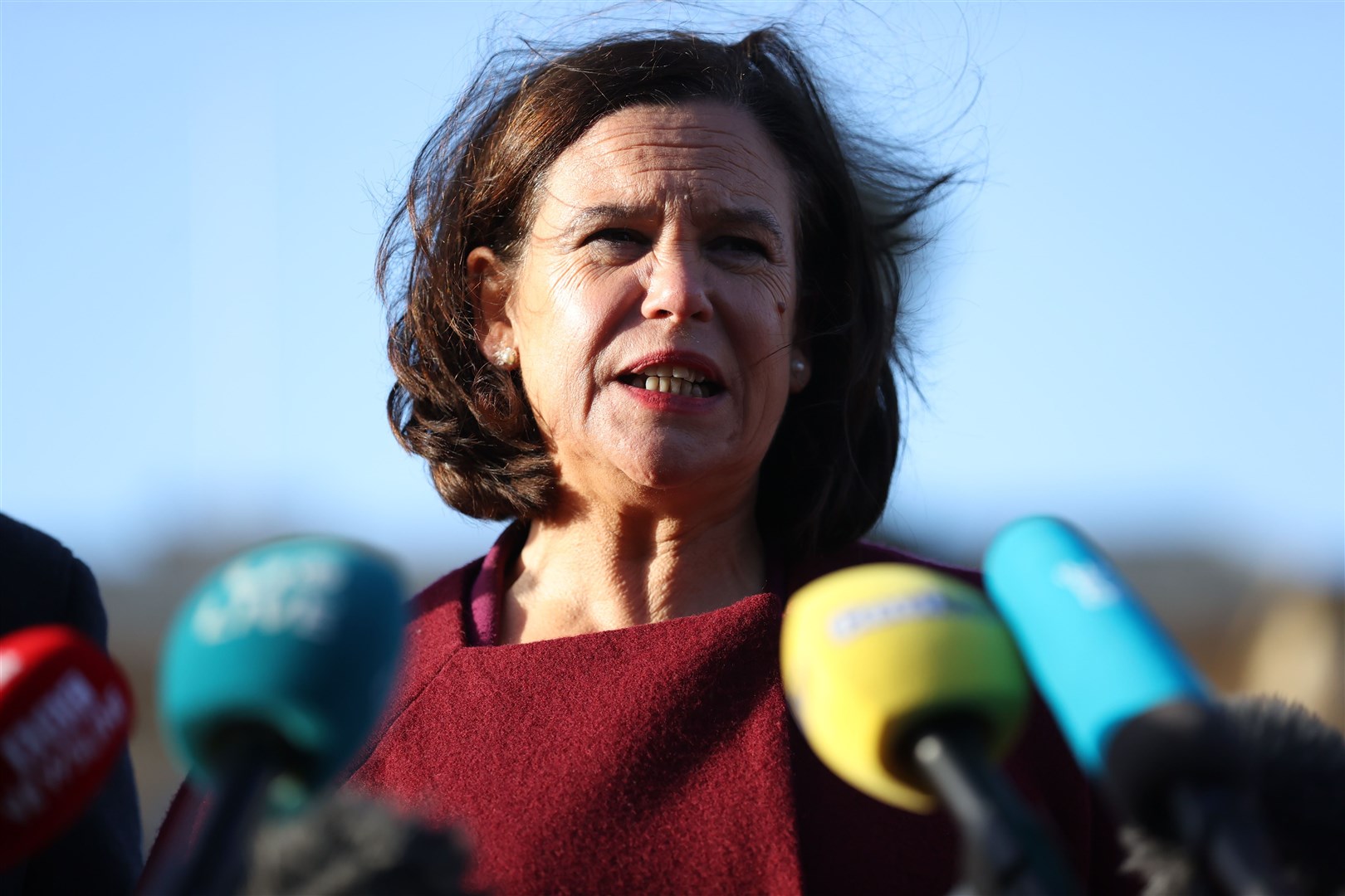Sinn Fein president Mary Lou McDonald said she was optimistic of an imminent Stormont return (PA)