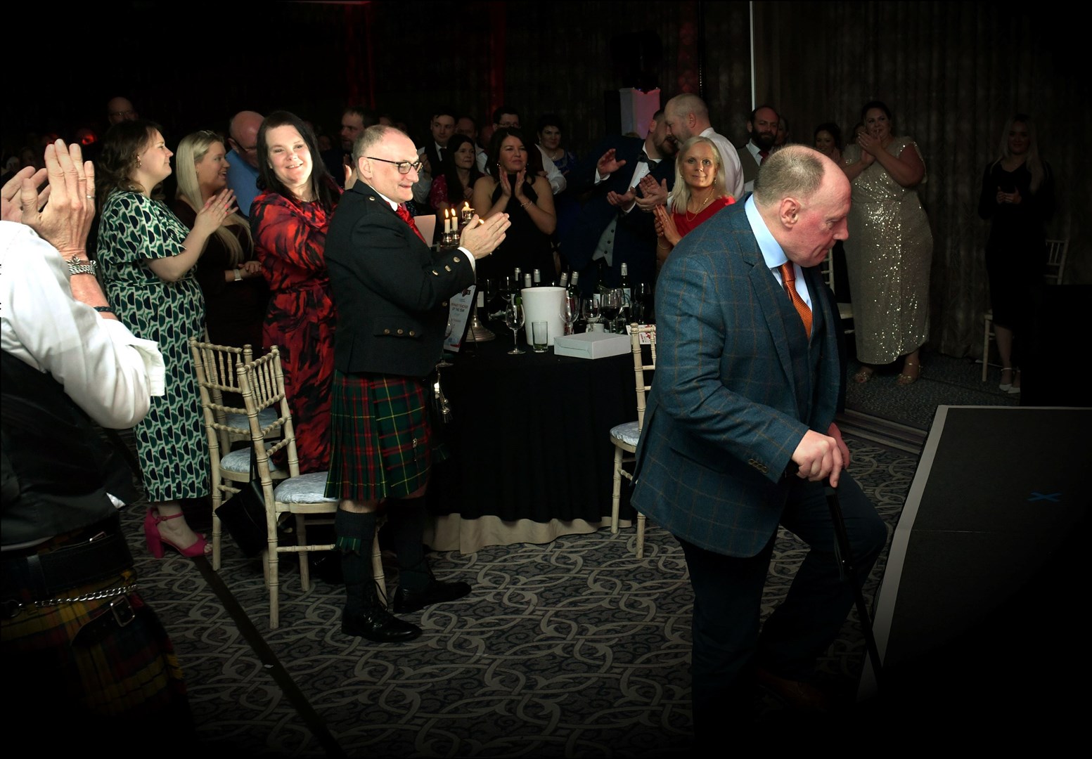 A standing ovation for David MacRae. Picture: James Mackenzie
