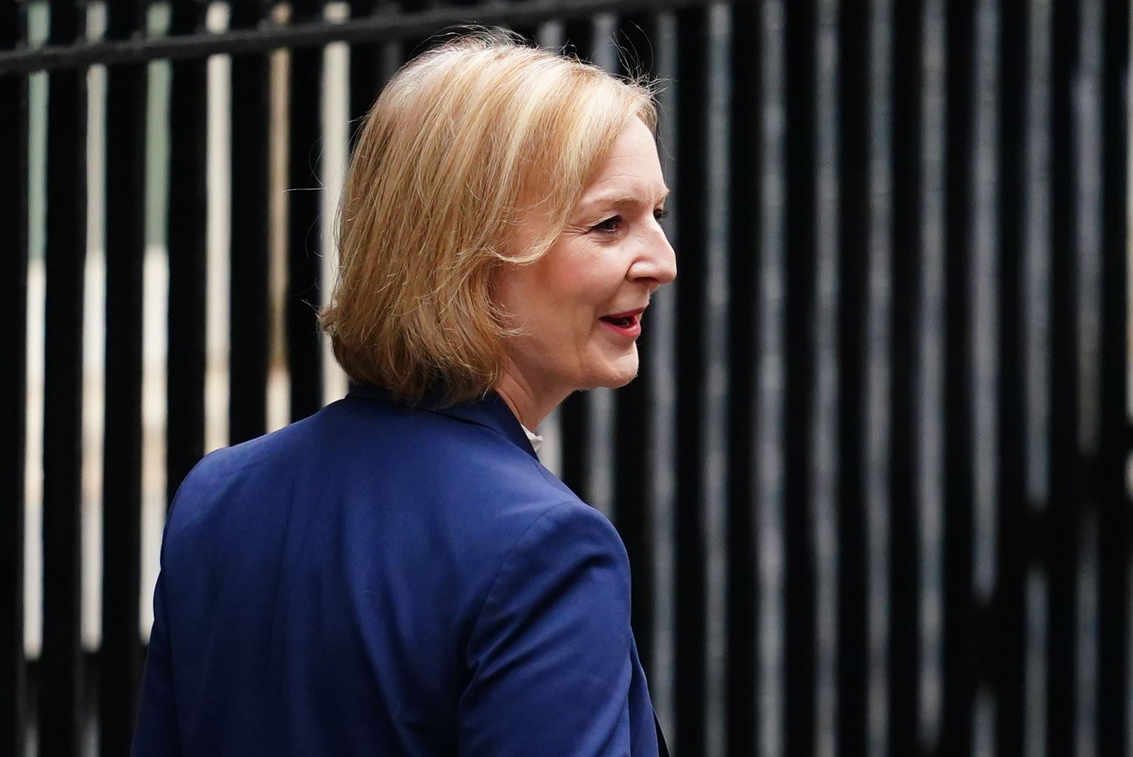 Liz Truss departs 10 Downing Street to attend her first Prime Minister’s Questions (Victoria Jones/PA)