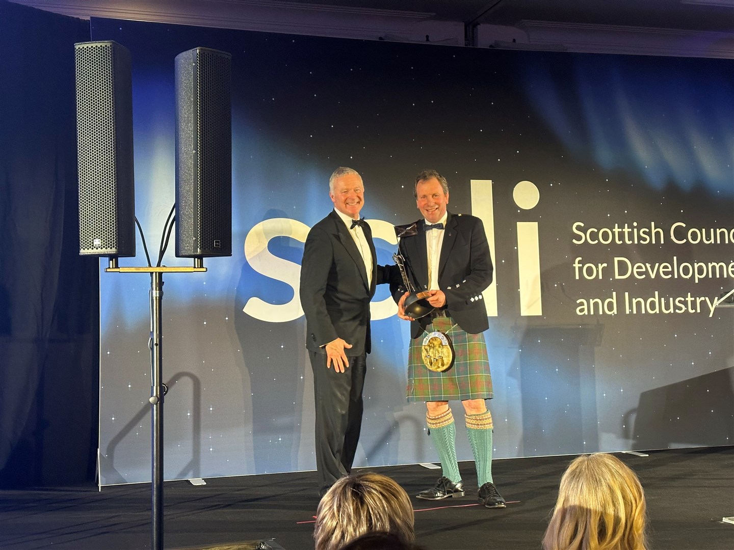 David Whiteford picks up the award from Rory Bremner.