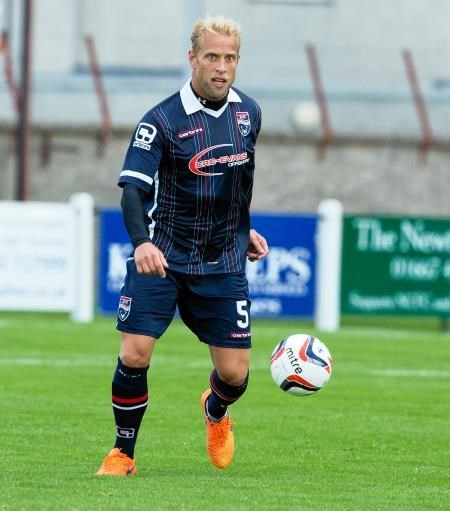Andrew davies scored for the second weekend in succession to double Ross County's lead. Picture: Ken Macpherson
