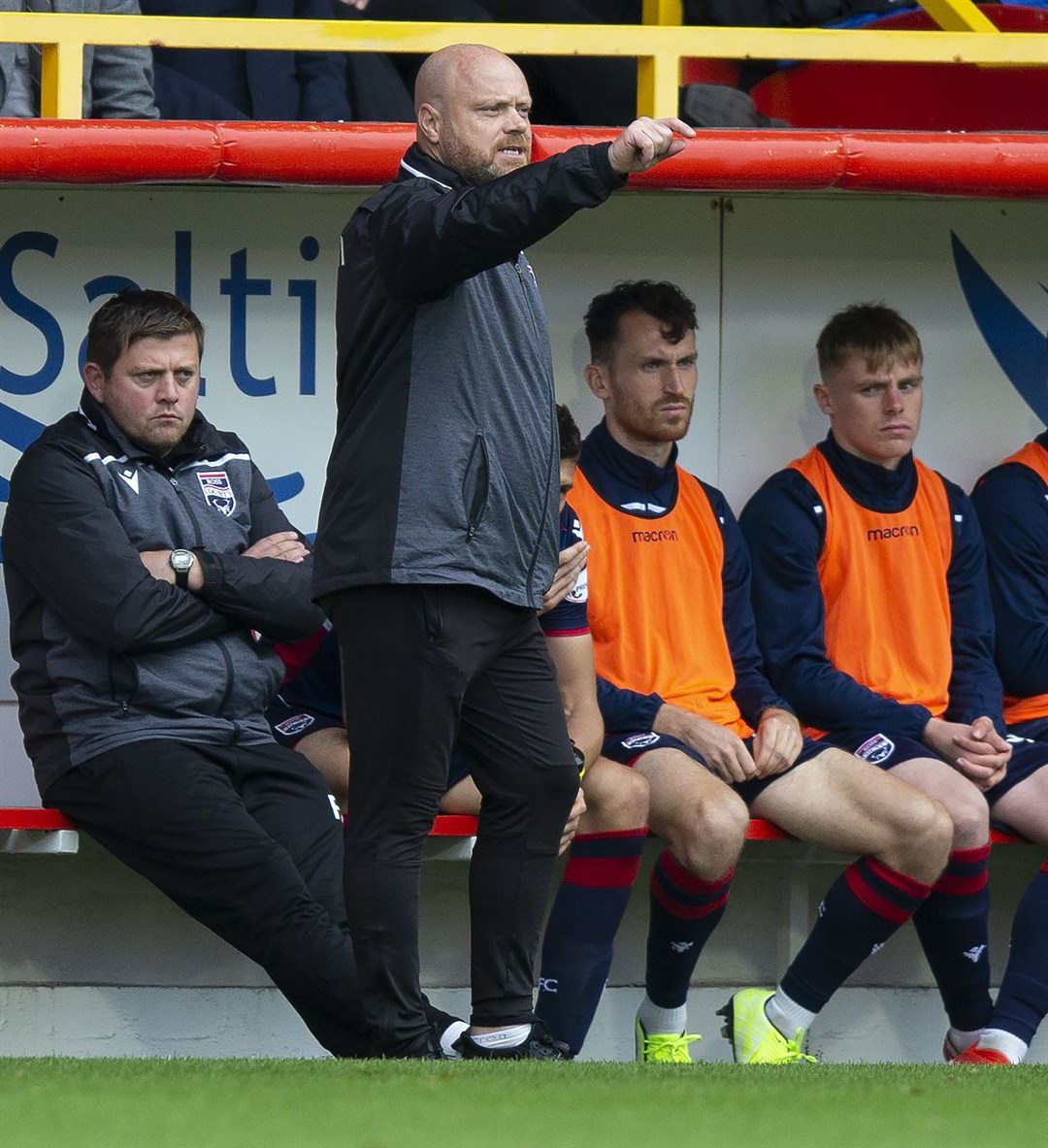 Steven Ferguson has demanded an improvement from Ross County's last home game against St Mirren tomorrow. Picture: Ken Macpherson