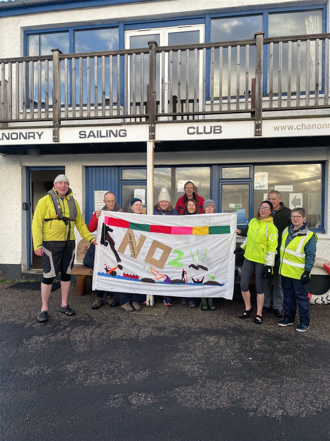Chanonry Sailing Club joined the protest