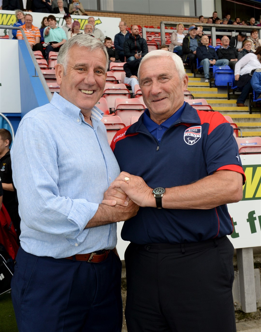Bobby Wilson (right) took Ross County from an amateur club to Highland League champions – and beyond into the SFL.