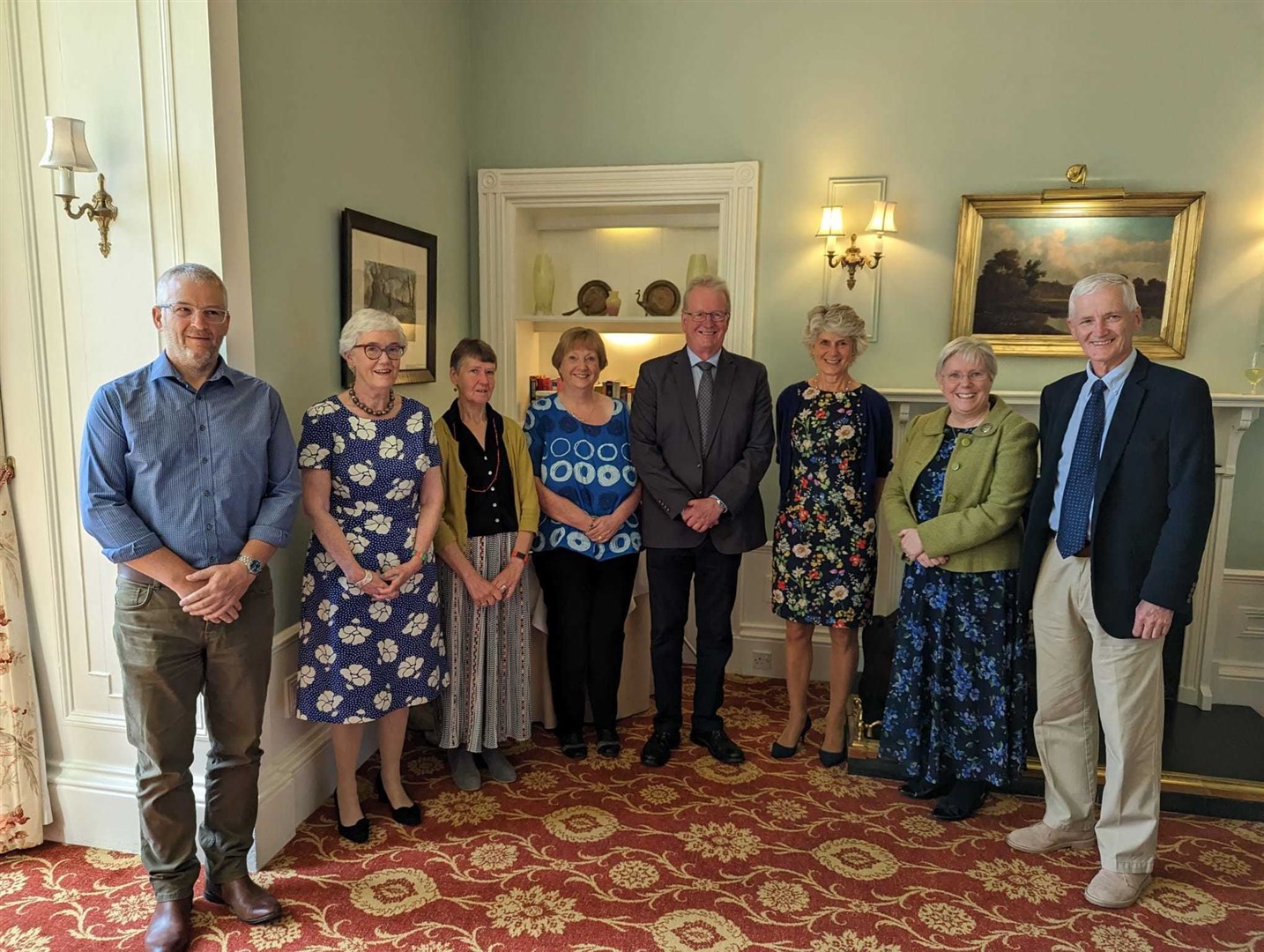 The Lieutenancy Team are pictured (from left): Iain Swayne (Clerk to the Lieutenancy), Joanna Macpherson, Deputy Lieutenant (DL); Jan Dawson (DL), Norma Young (DL), Andy Townsend (Vice-Lord Lieutenant), Joanie Whiteford (Lord Lieutenant), Dr Moira McKenna (DL) and Dr Robbie Bain (DL). Not present were Annie Stewart (DL) and Angus Watson (DL) and Adeline Allan (Assistant Clerk).