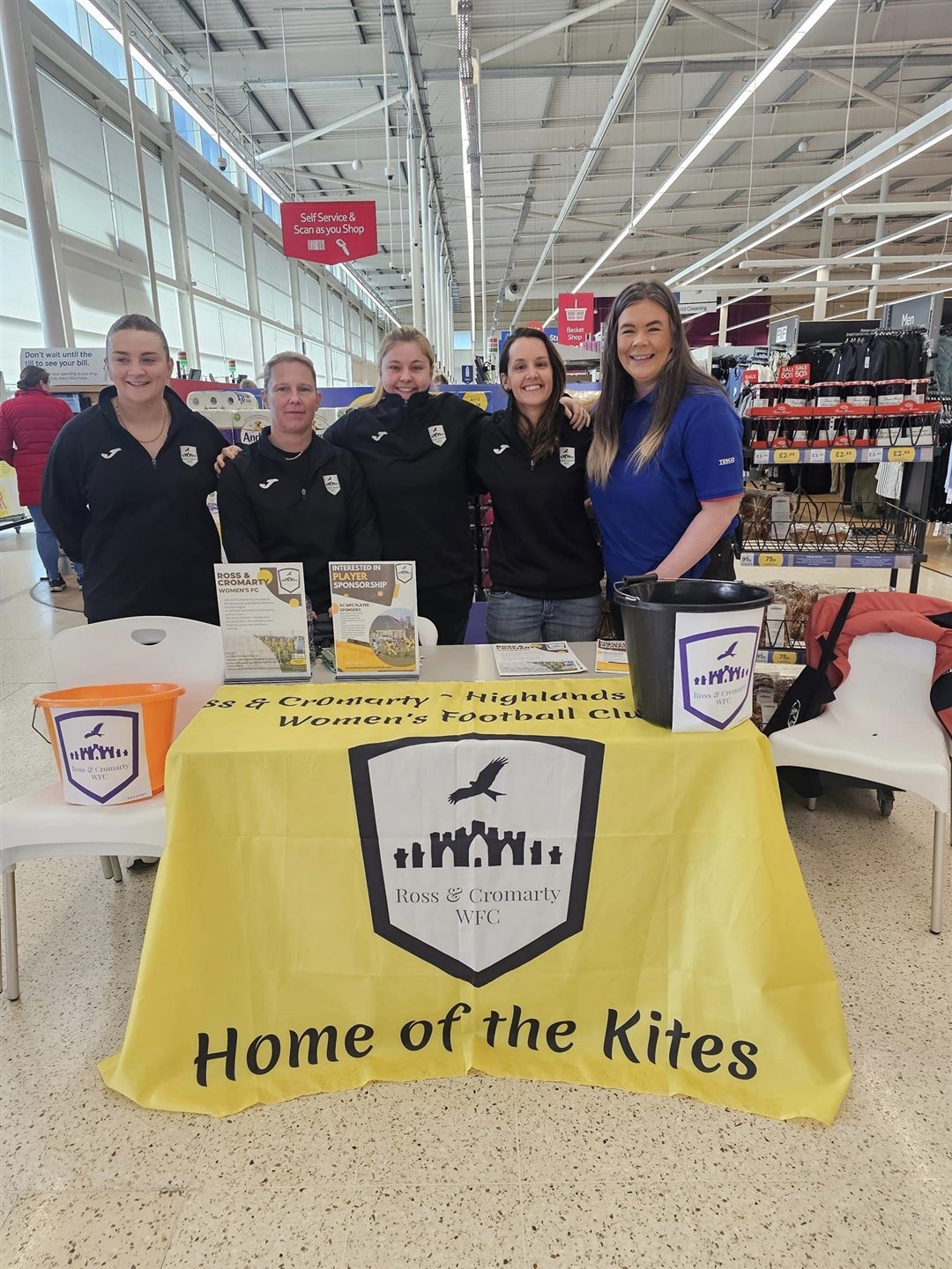 Dingwall Tesco is hosting the Ross and Cromarty women's team which aims to raise awareness and valuable funds. Picture courtesy of Tesco Dingwall.