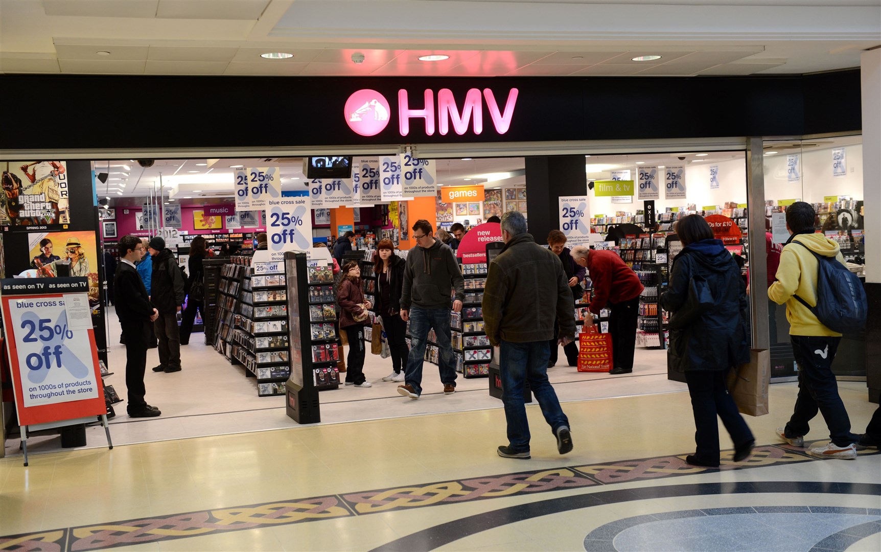 HMV in Inverness (file picture taken before pandemic social distancing measures).