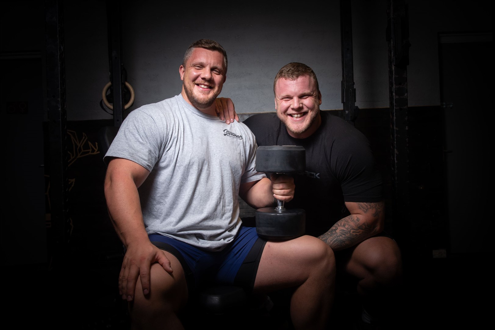 Stoltman brothers at their gym in Invergordon...Tom and Luke Stoltman...Picture: Callum Mackay. Image No..