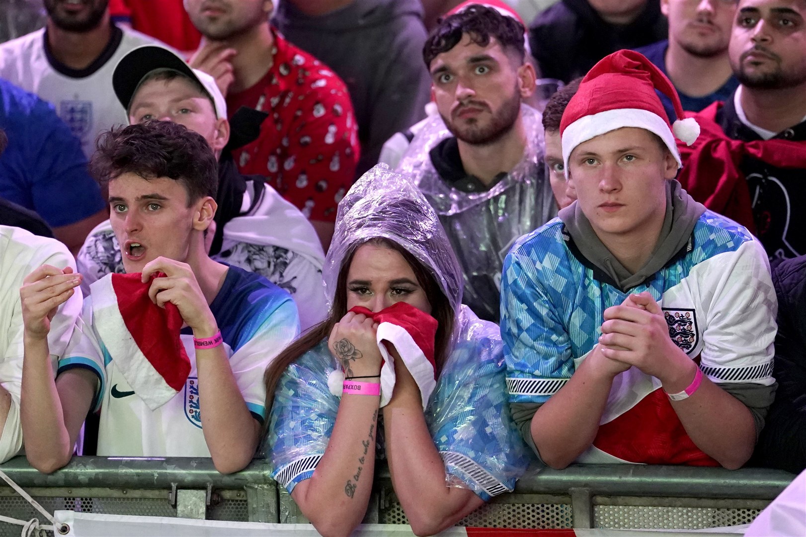 England fans at Boxpark Wembley (Andrew Matthews/PA)