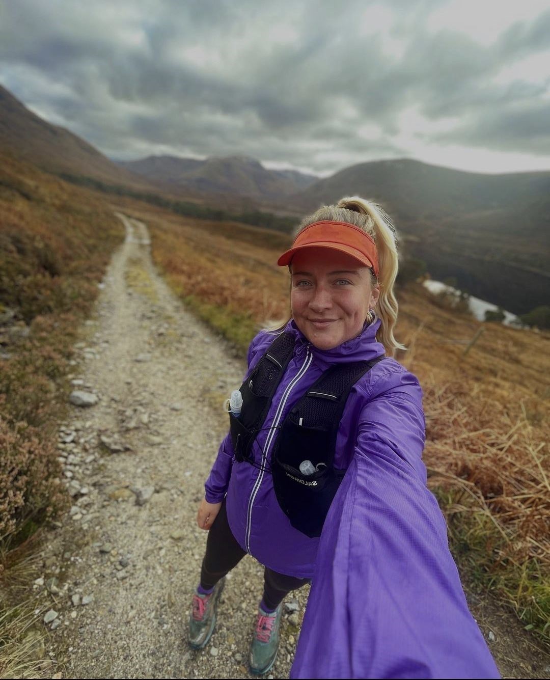 Evie Morrison hiking in the Highlands.