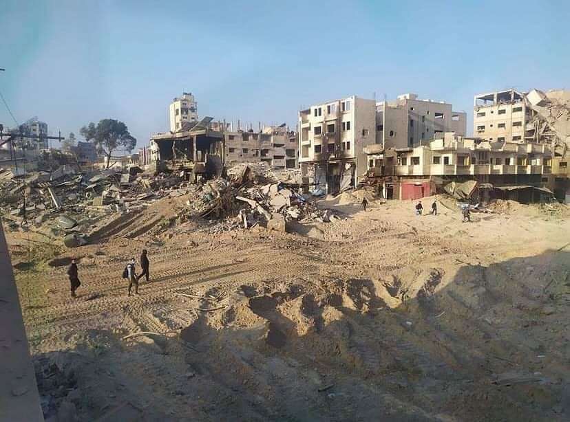 The bombardment of Gaza has reduced areas to rubble.