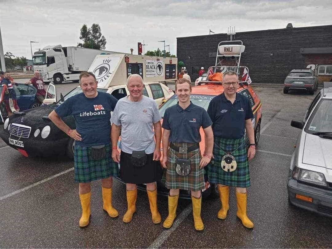 The RNLI Kessock team taking part in the Monte Carlo "rally".