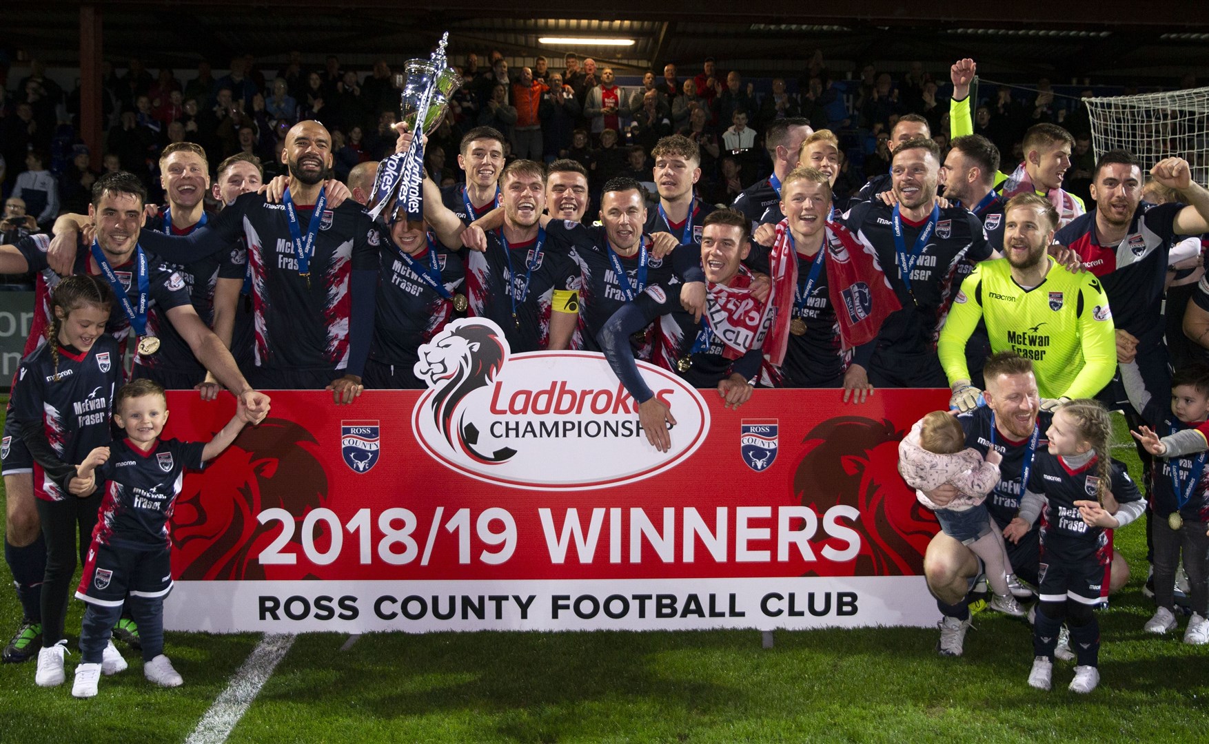 Ross County will be back playing top flight football next season after winning the Championship title. Picture: Ken Macpherson