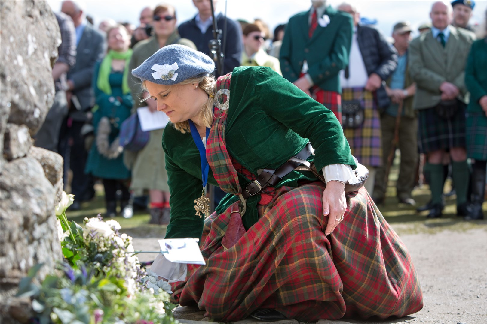 A wreath is placed at the Memorial Cairn on Culloden Battlefield. Pictures: Flying Mirrors/NTS.