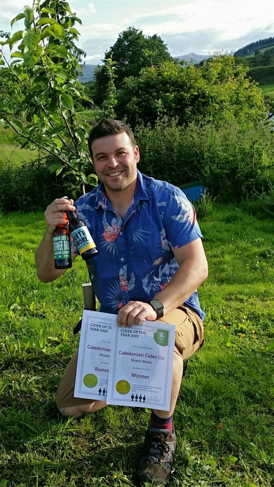 Conon-based Caledonian Cider Co. founder Ryan Sealey toasts another award.