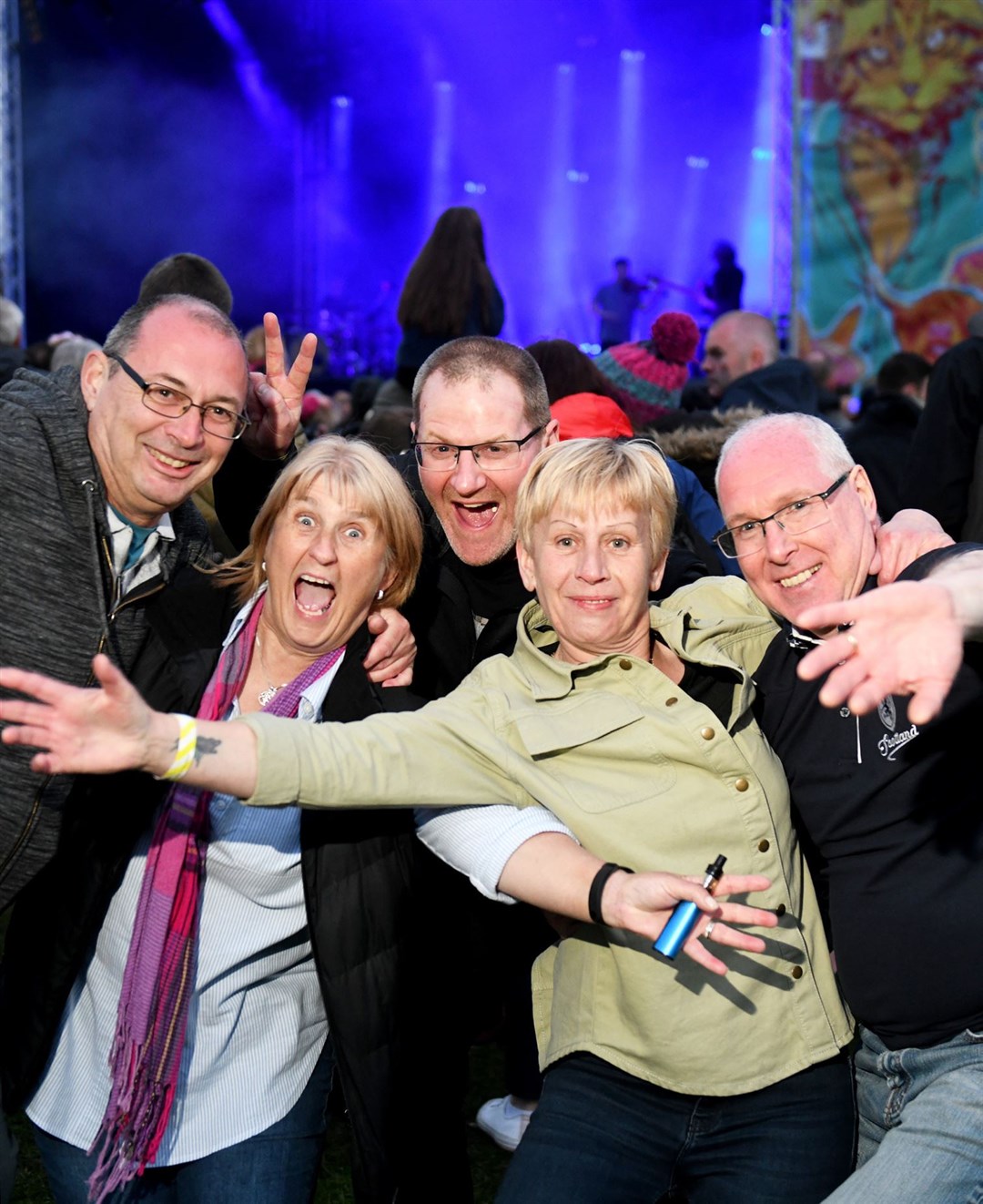The Gathering Festival in the Northern Meeting Park 2022: Brian Sim, Hellen Sim, Richie Begg, Fiona Heggerty and Donnie Heggerty. Picture: James Mackenzie.