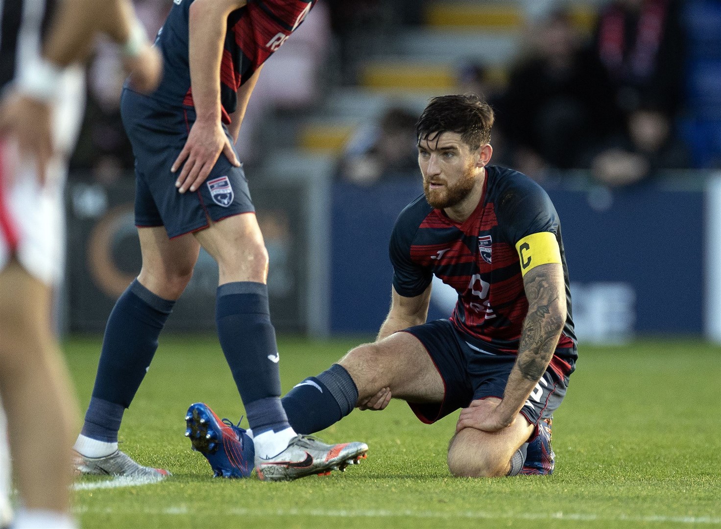 Jack Baldwin thought he had scored the winning goal for Ross County. Picture: Ken Macpherson