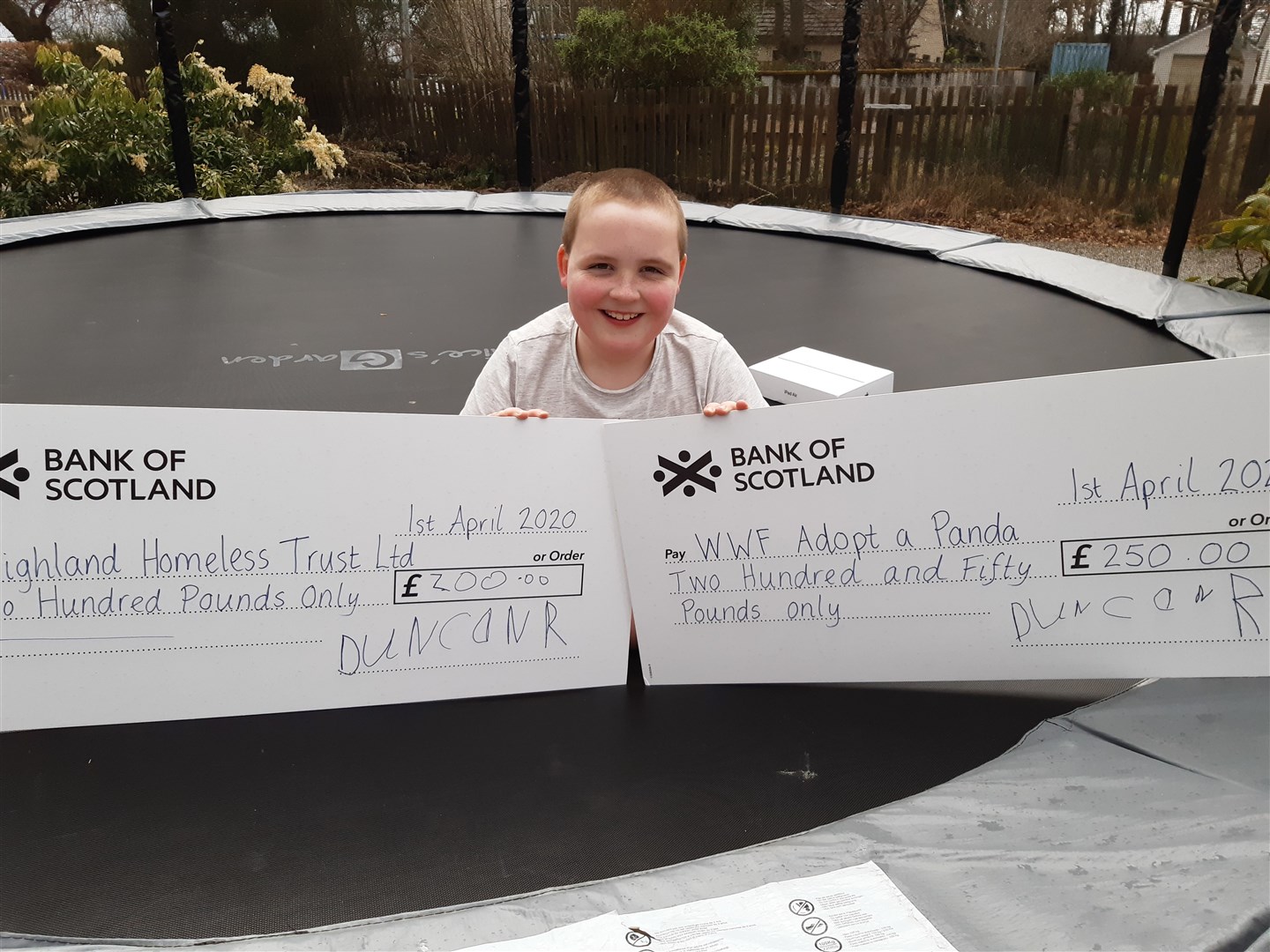Duncan Roberts (8) who raised money for homeless people.