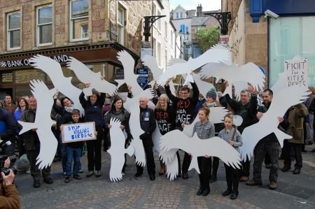 A public rally was held in Inverness in the wake of the Black Isle raptor poisonings by people who wanted to express their anger over the crimes.