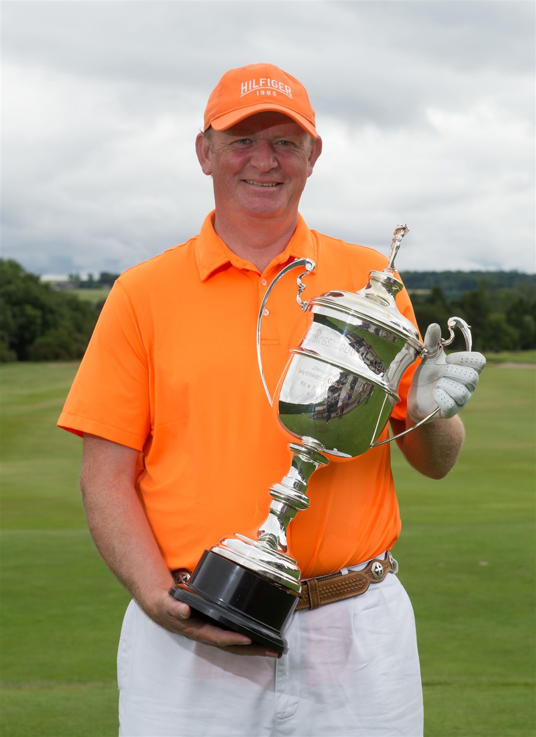 Allan Cameron pictured with the Inverness Four Day Open trophy in 2017.