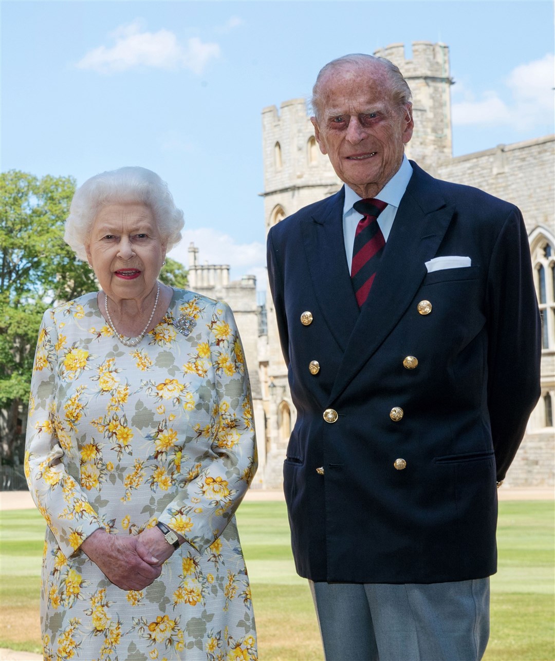 The Queen and the Duke of Edinburgh at Windsor to mark Philip’s 99th birthday (Steven Parsons/PA)