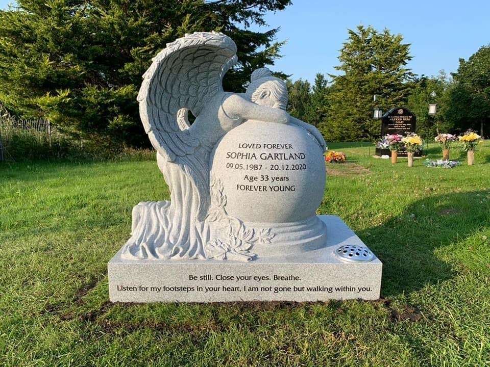 A poignant memorial to Sophia Gartland.