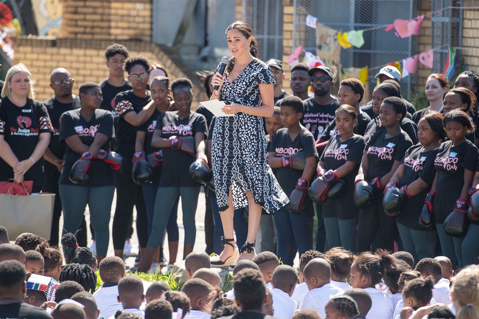 Meghan quoted Maya Angelou in a speech in Cape Town, South Africa in 2019 (Dominic Lipinski/PA)