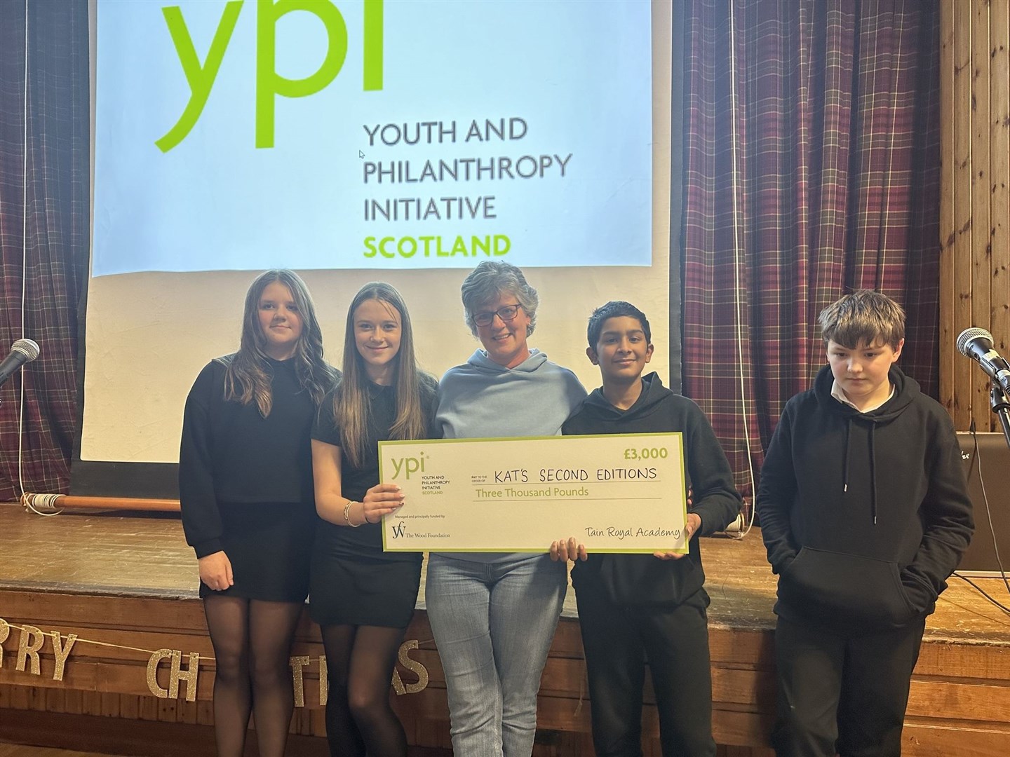 The winning Tain Royal Academy YPI group.