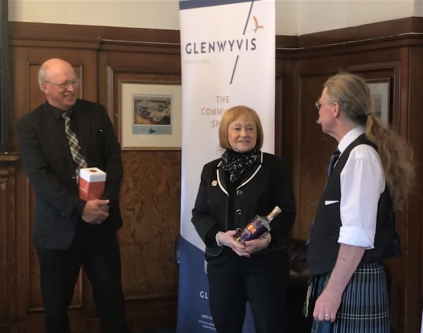 Torquil Maclean and Alison Matheson of Dingwall Gaelic Choir, who received a grant from the GlenWyvis Distillery good will fund.