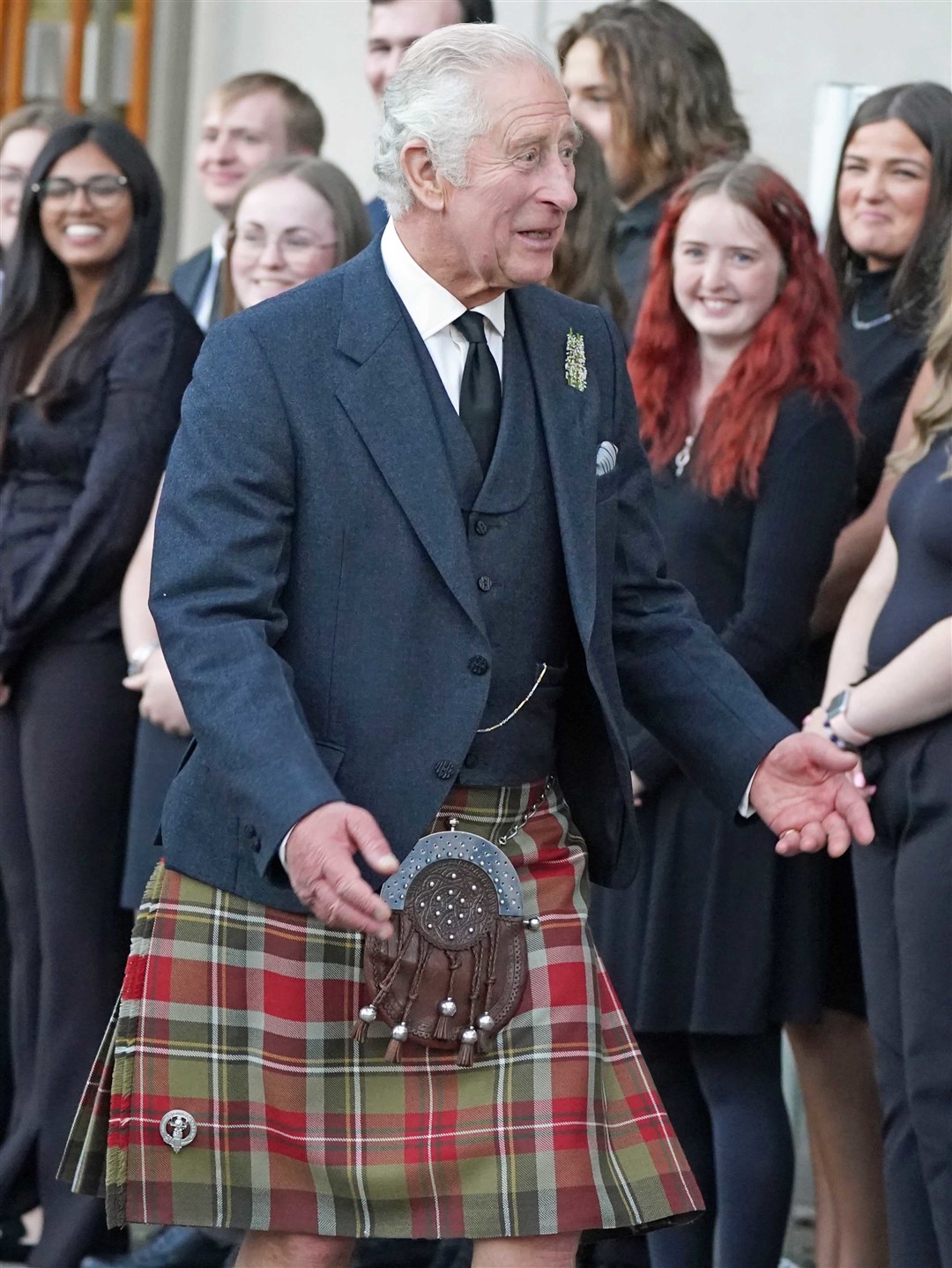 King Charles III leaves the Scottish Parliament in Holyrood (Andrew Milligan/PA)