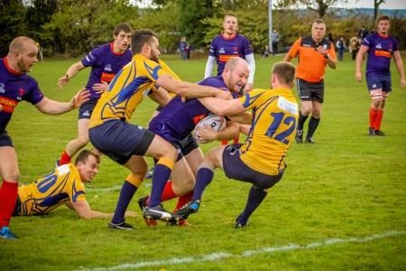John Mann scored Ross Sutherland’s only try against Garioch in their Caledonia North Two clash last week. Picture: Peter Carson