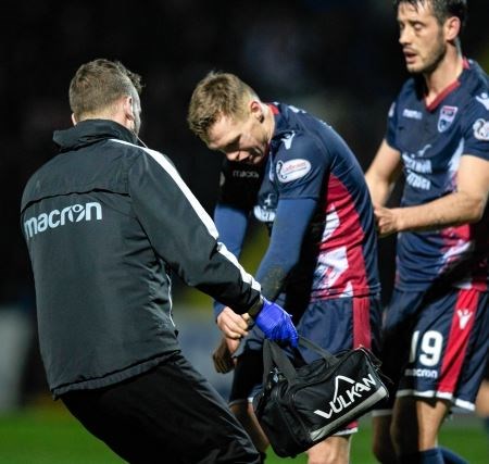 Billy Mckay’s broken arm will keep him out for the rest of the season. Picture: Ken Macpherson