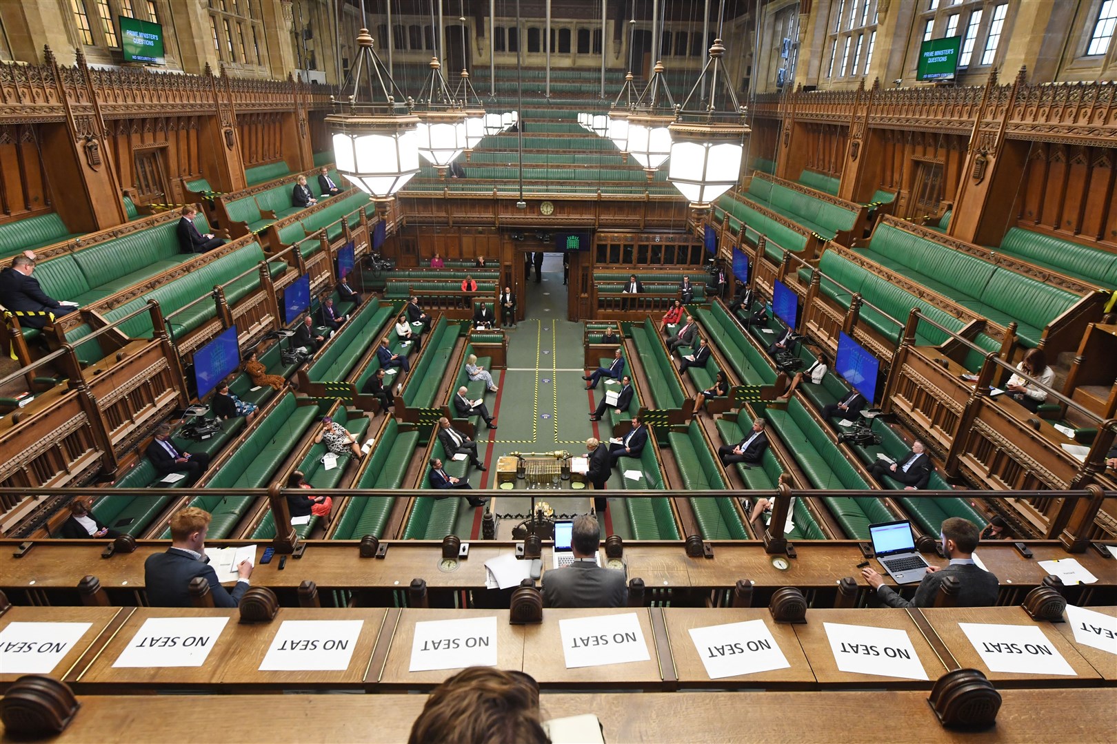 Only 50 MPs are allowed in the chamber at once (UK Parliament/Jessica Taylor/PA)