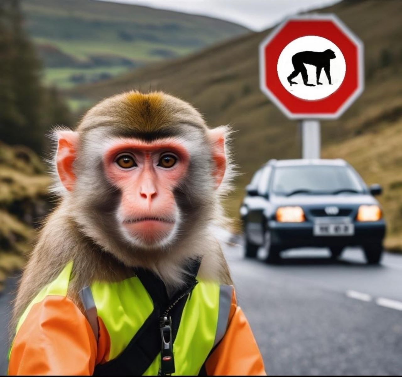 Assisting with the dualling of the A9. Image: Steve Ferguson, Heb Memes, Lewis & Harris.