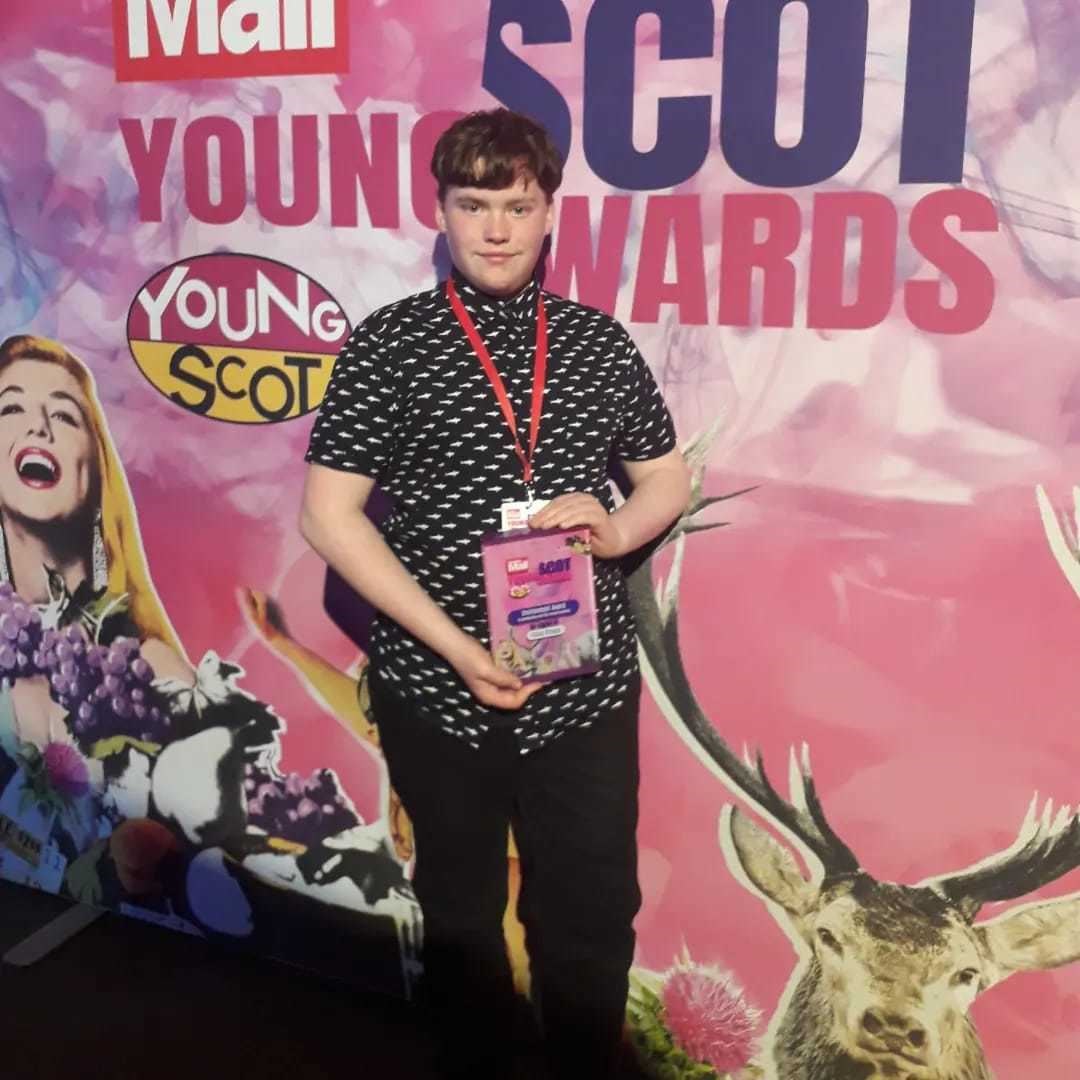 Finlay Pringle at the fun-filled awards ceremony held at Platform Glasgow last Thursday.