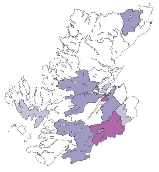 The distribution of cases across Highland Council in the seven days up to Boxing Day. Picture: Public Health Scotland.