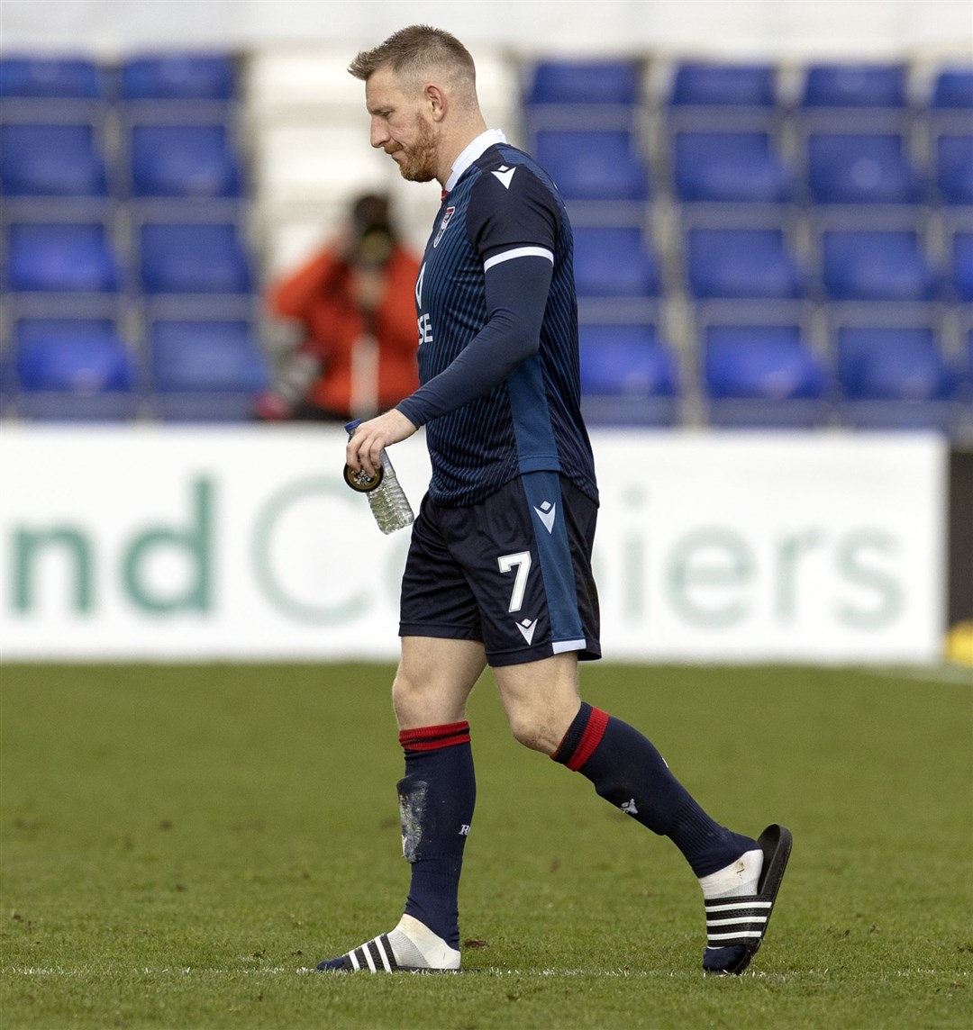 Ross County's Michael Gardyne has been the subject of controversy after allegedly making homophobic comments during the match against Rangers on Sunday. Picture: Ken Macpherson