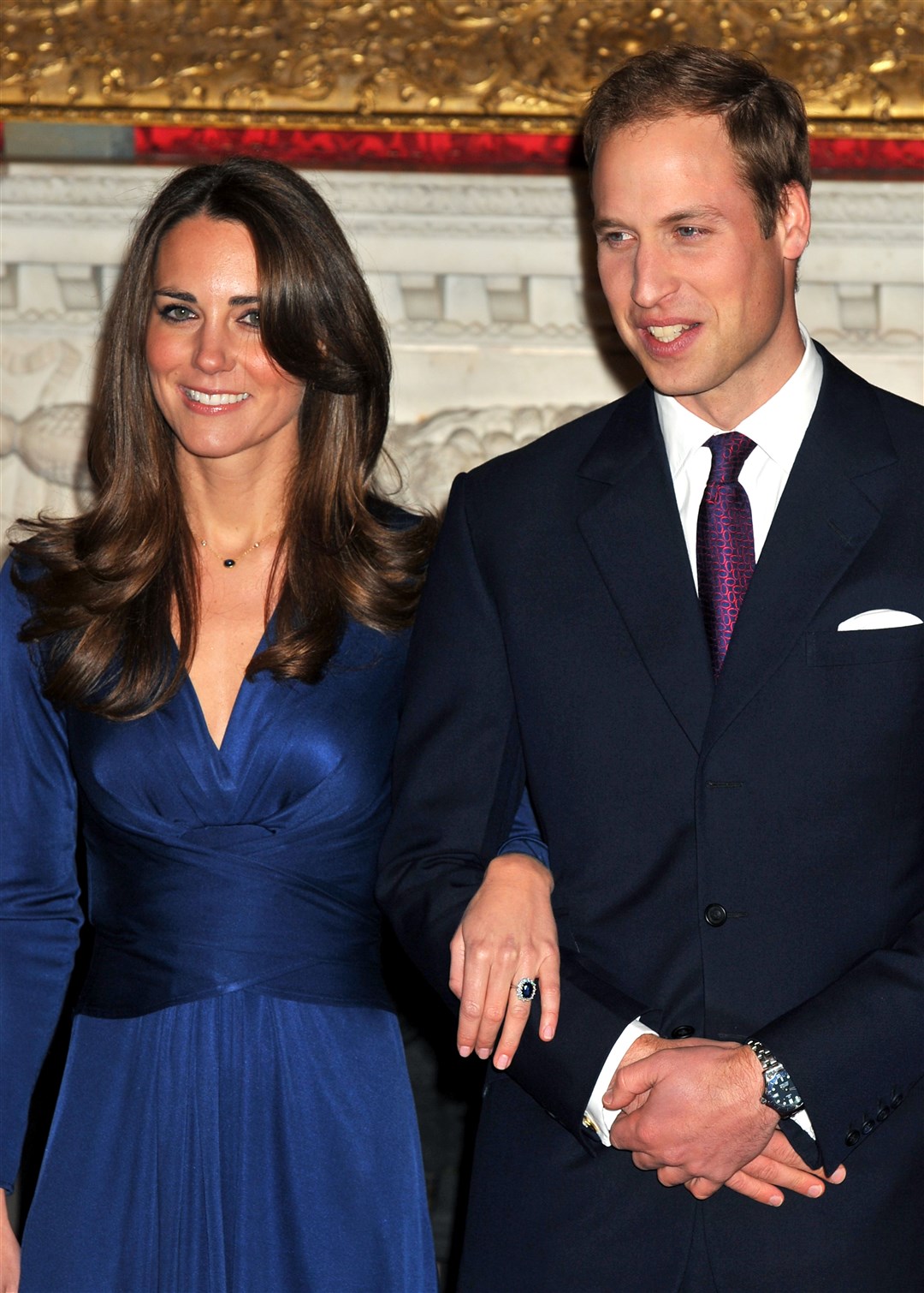 Prince William and Kate Middleton during their engagement photocall in 2010 (John Stillwell/PA)