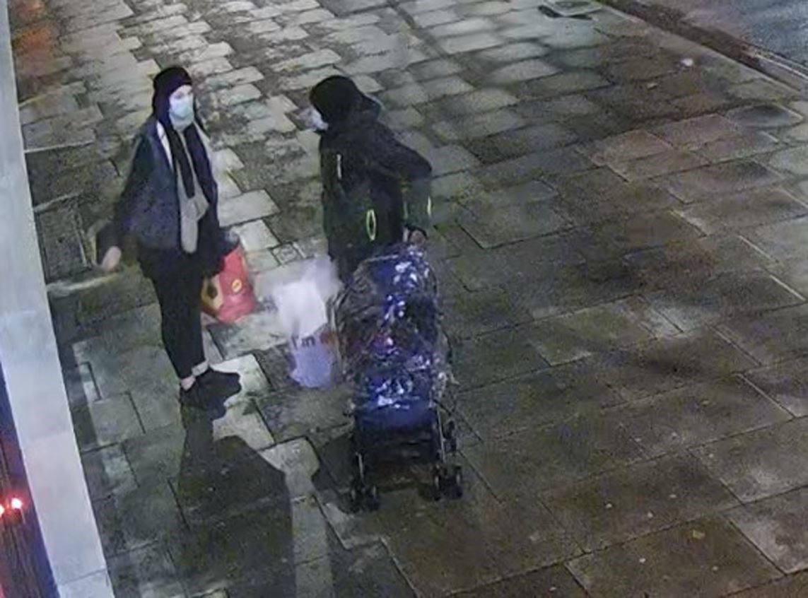 A CCTV image from January 7 of Mark Gordon and Constance Marten near Alder Street in London (Metropolitan Police/PA)