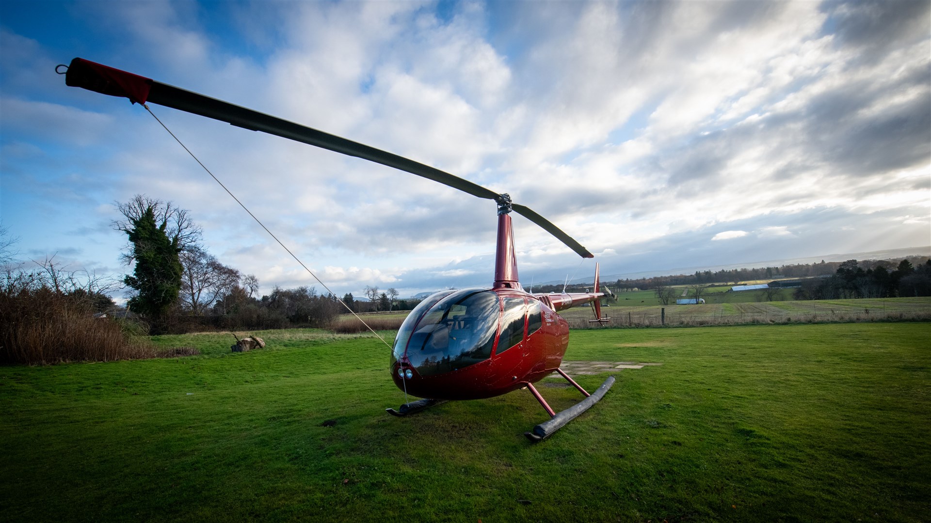 Ruchir's helicopter. Picture: Callum Mackay