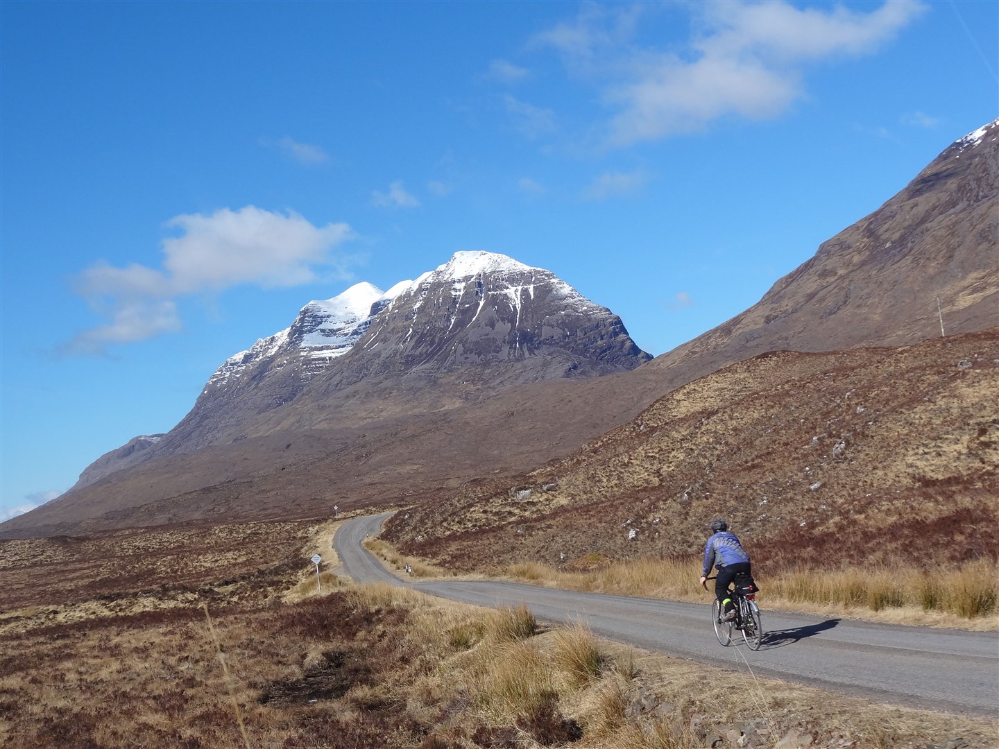 Cycling through Glen Torridon with Liathach ahead. Picture: John Davidson