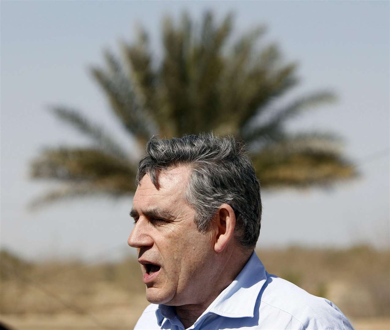Gordon Brown visiting Afghanistan when he was prime minister (Darren Staples/PA)