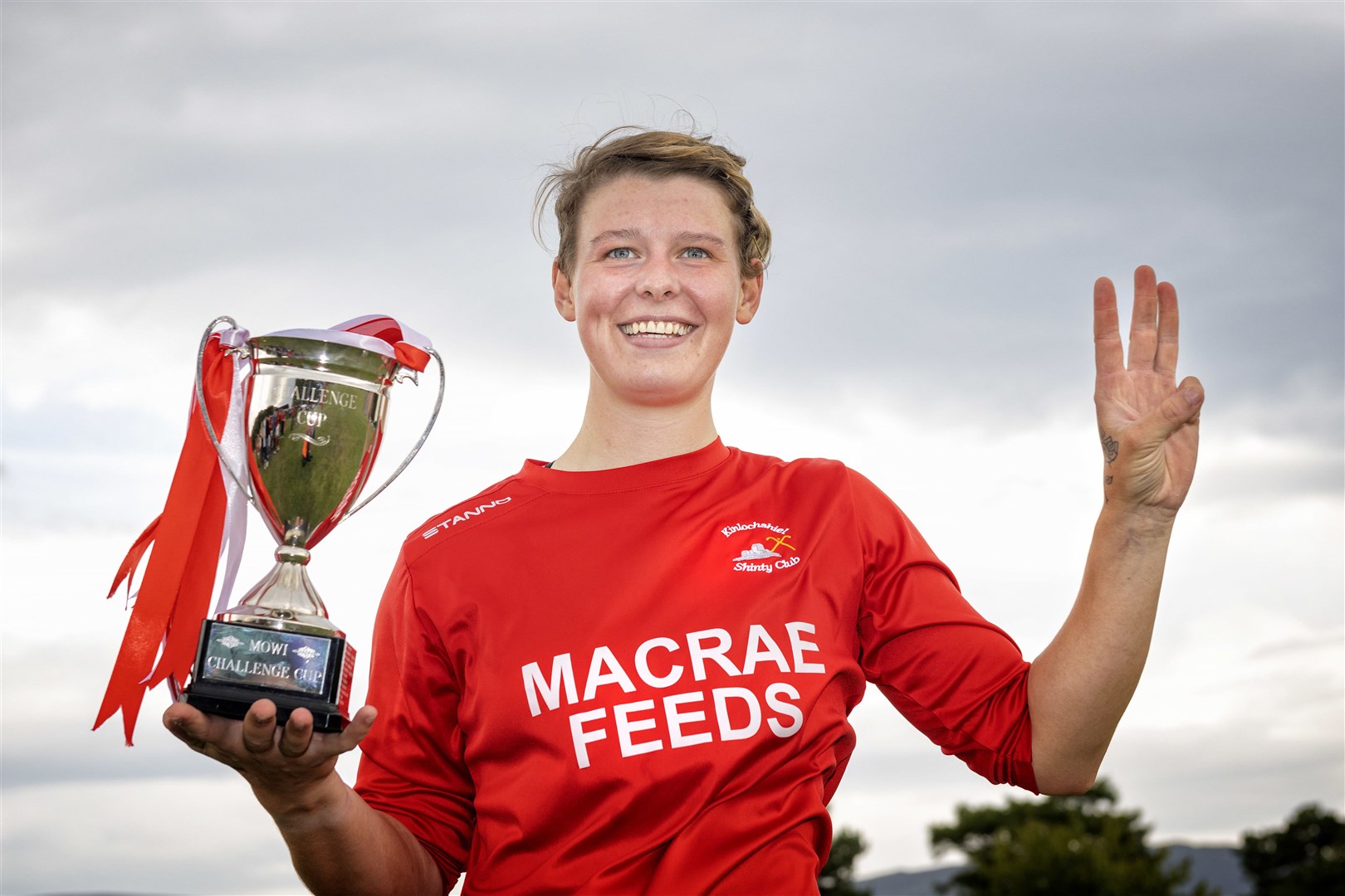 Hat-trick hero for Kinlochshiel Lorna Macrae. Picture: Neil Paterson
