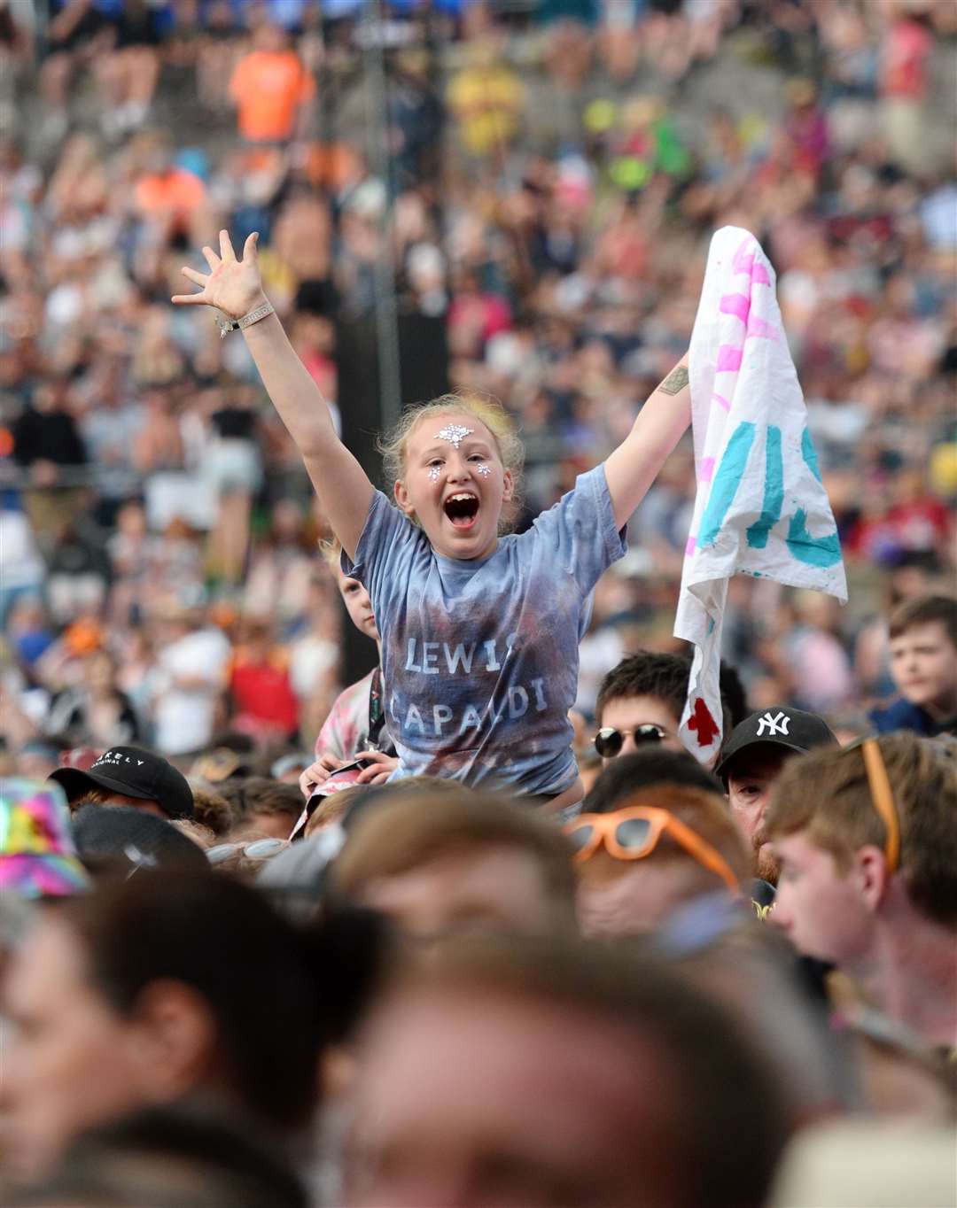 Belladrum 2019. Young Lewis Capaldi fan. Picture: Gary Anthony. Image No.044555.