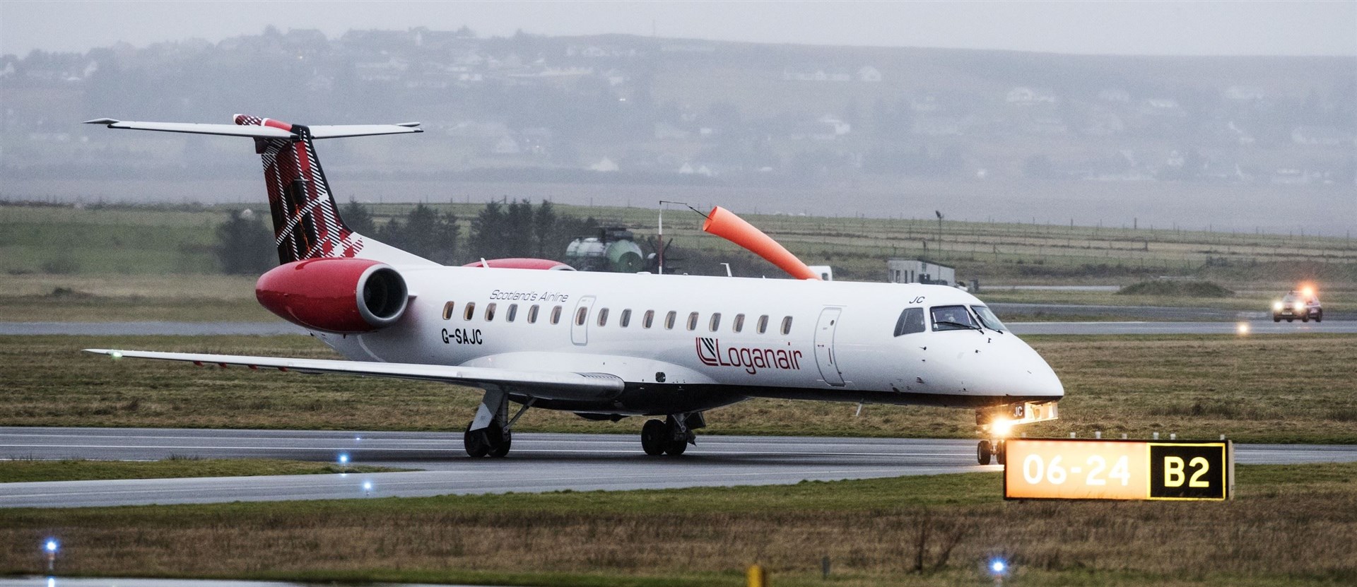 Up to date with a Loganair Embraer 145 passenger jet.