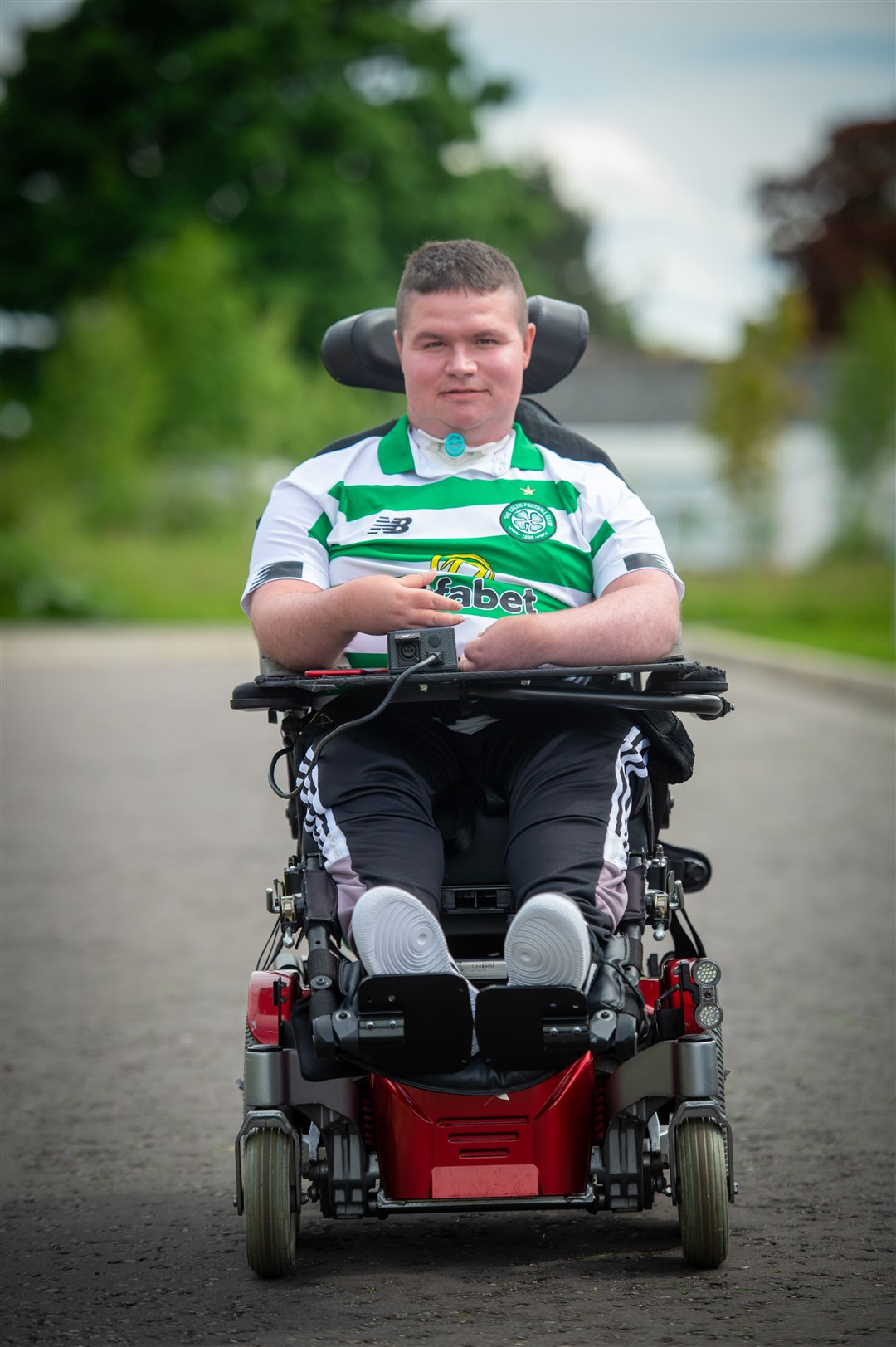 Dylan Bogue of Alness is raising money for a new wheelchair. Picture: Callum Mackay