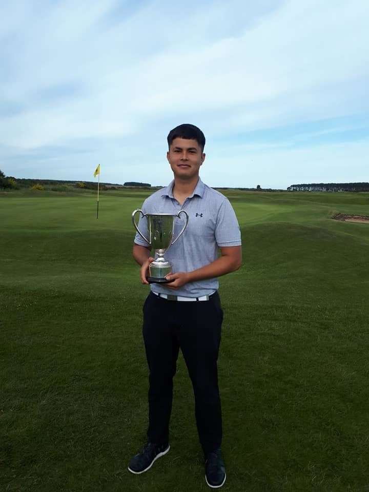 Sean Kennedy successfully defended his Tain Golf Club Championship. Picture from Tain Golf Club Facebook site.